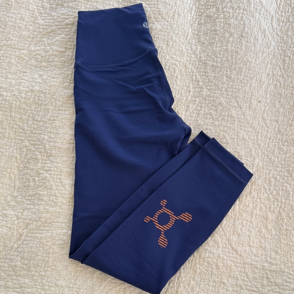 Lululemon Orangetheory Navy Blue Wunder Train Leggings
